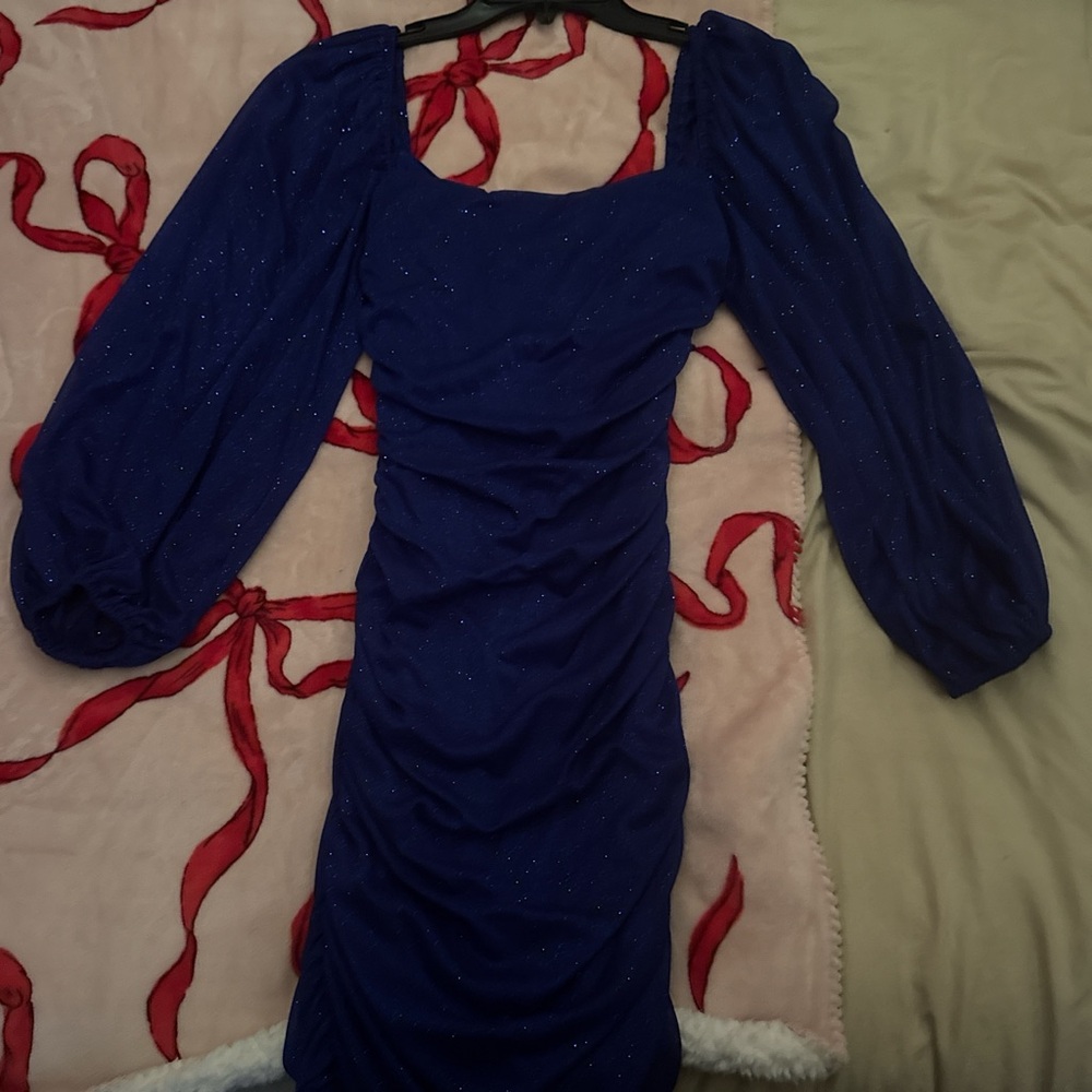 Navy Blue mini dress, sparkly